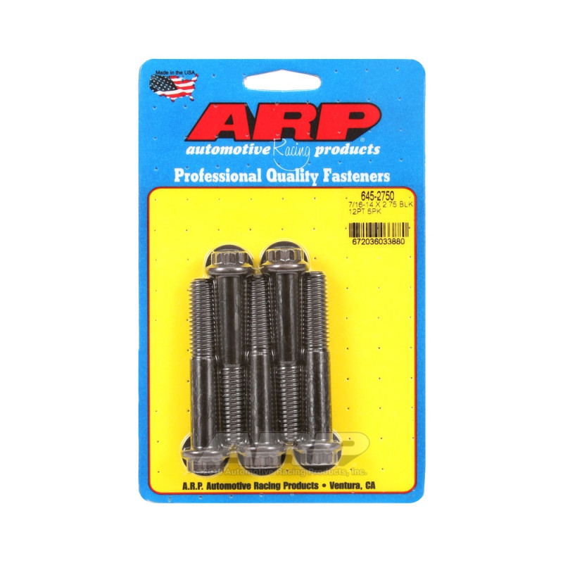 Set de șuruburi și piulițe universale ARP 7/16-14 – Black Oxyde, 12 capete, x5 - ARP-645-2750 - 645-2750 - 3666618193946